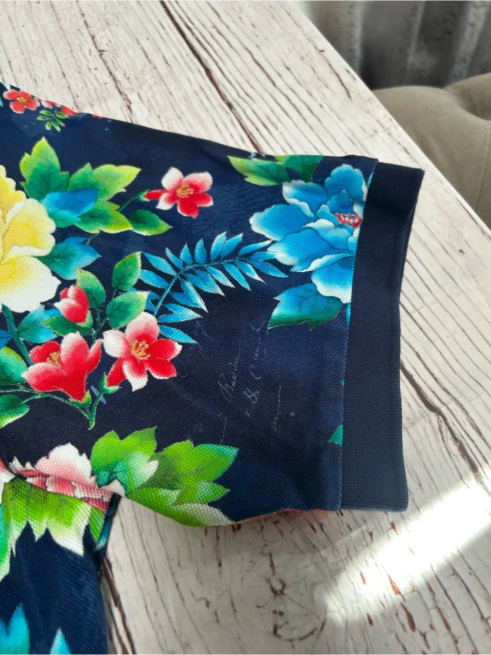 Ralph Lauren Royal Floral Navy Polo with Vibrant Tropical Floral Print
